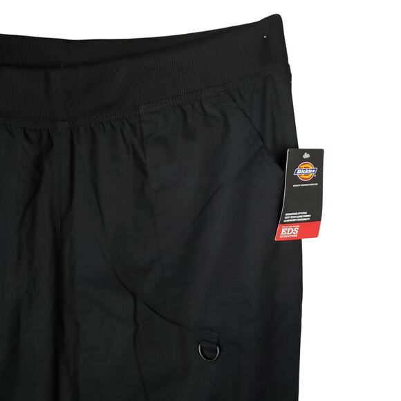 Dickies Scrubs Mid Rise Tapered Leg Pull-On Pants Large Tall DK125 Black NWT - Picture 6 of 12
